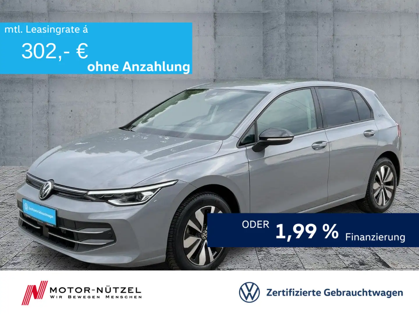 Volkswagen Golf VIII 1.5 eTSI DSG GOAL LEDplus+NAVI+AHK+ACC Grau - 1