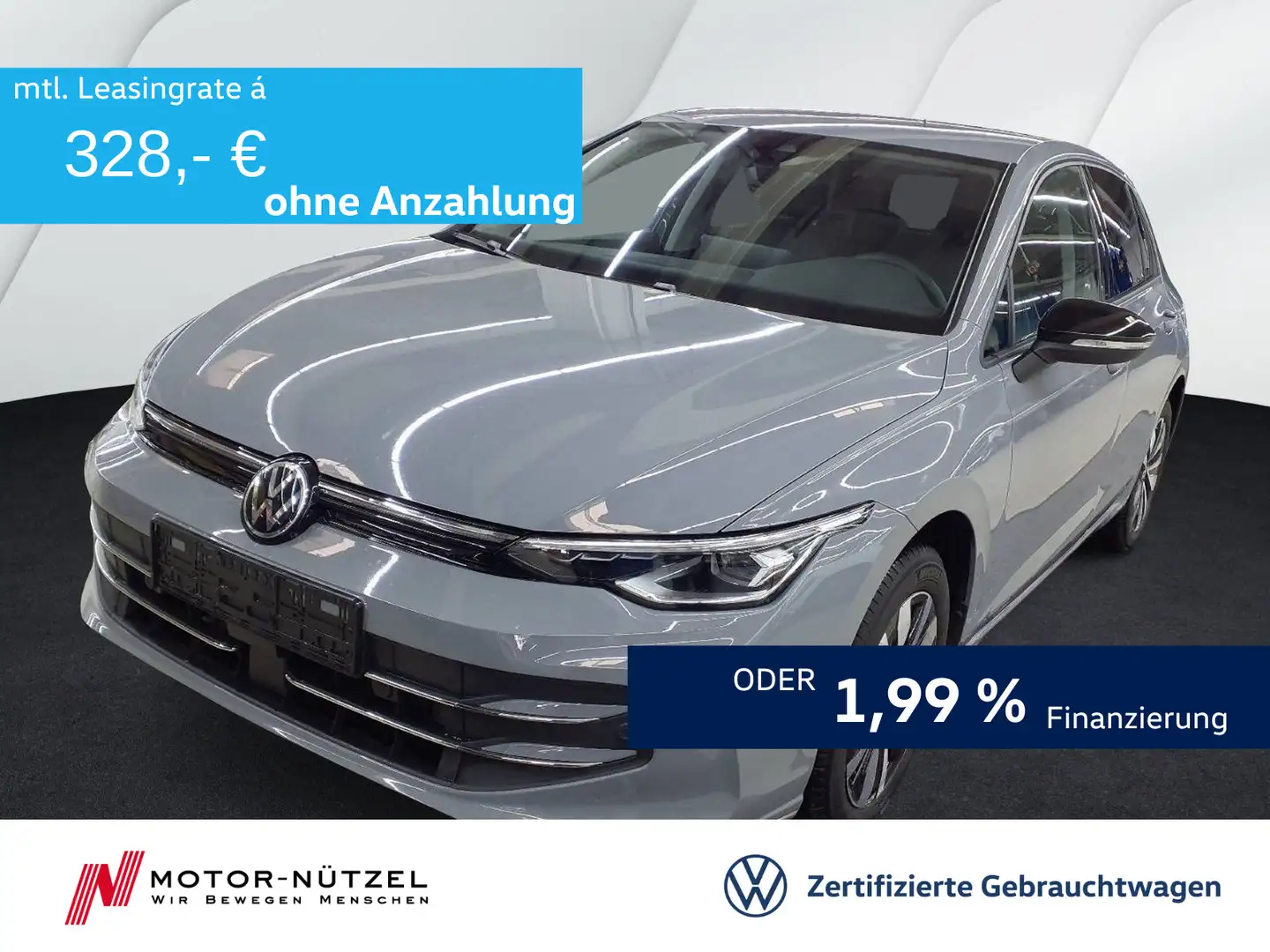 Volkswagen Golf VIII 1.5 eTSI DSG GOAL LEDplus+NAVI+AHK+ACC Grau - 1