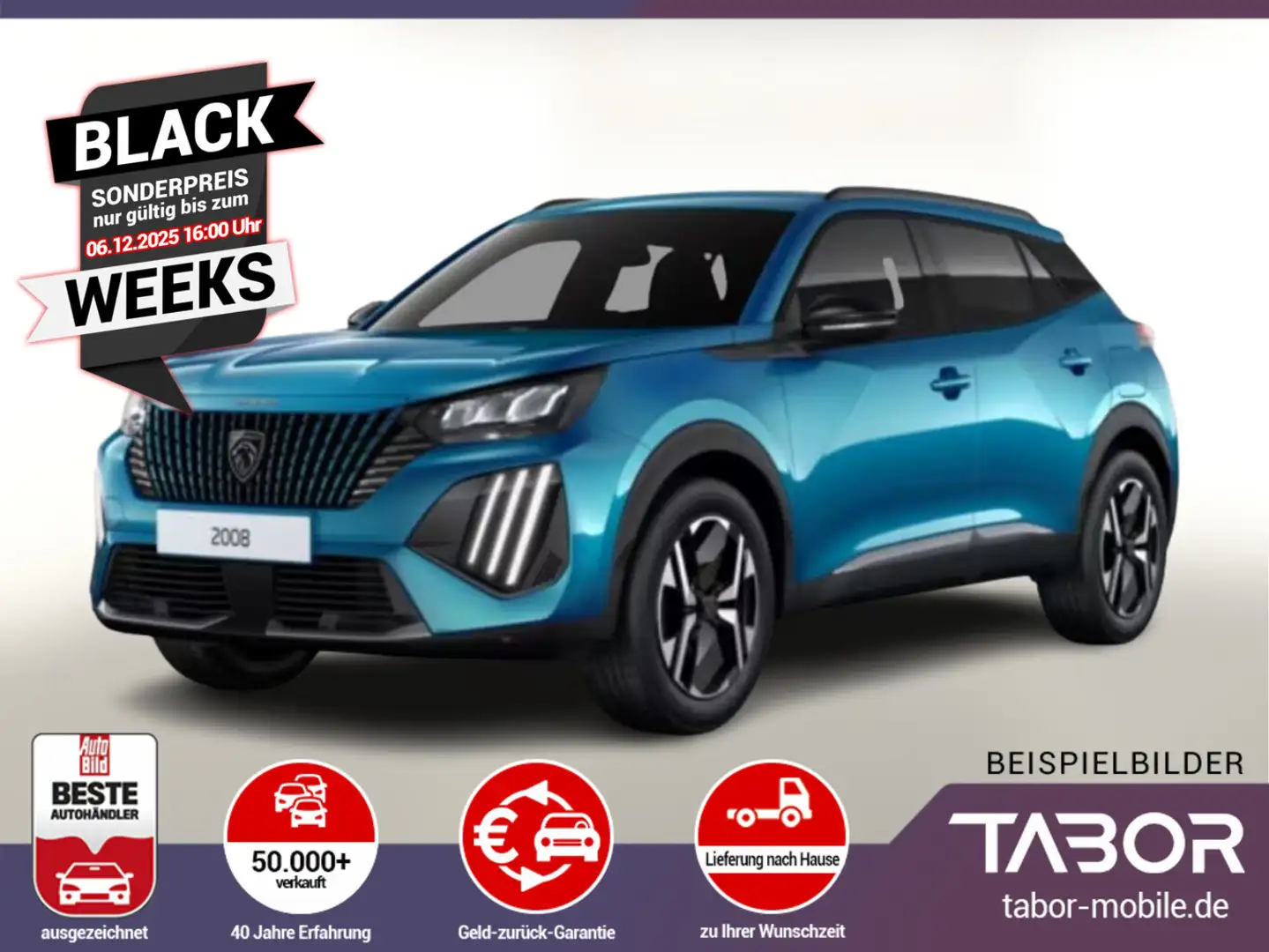 Peugeot 2008 MHEV AT Allure 360° ACC CarP SHZ UVP-35%* Blau - 2