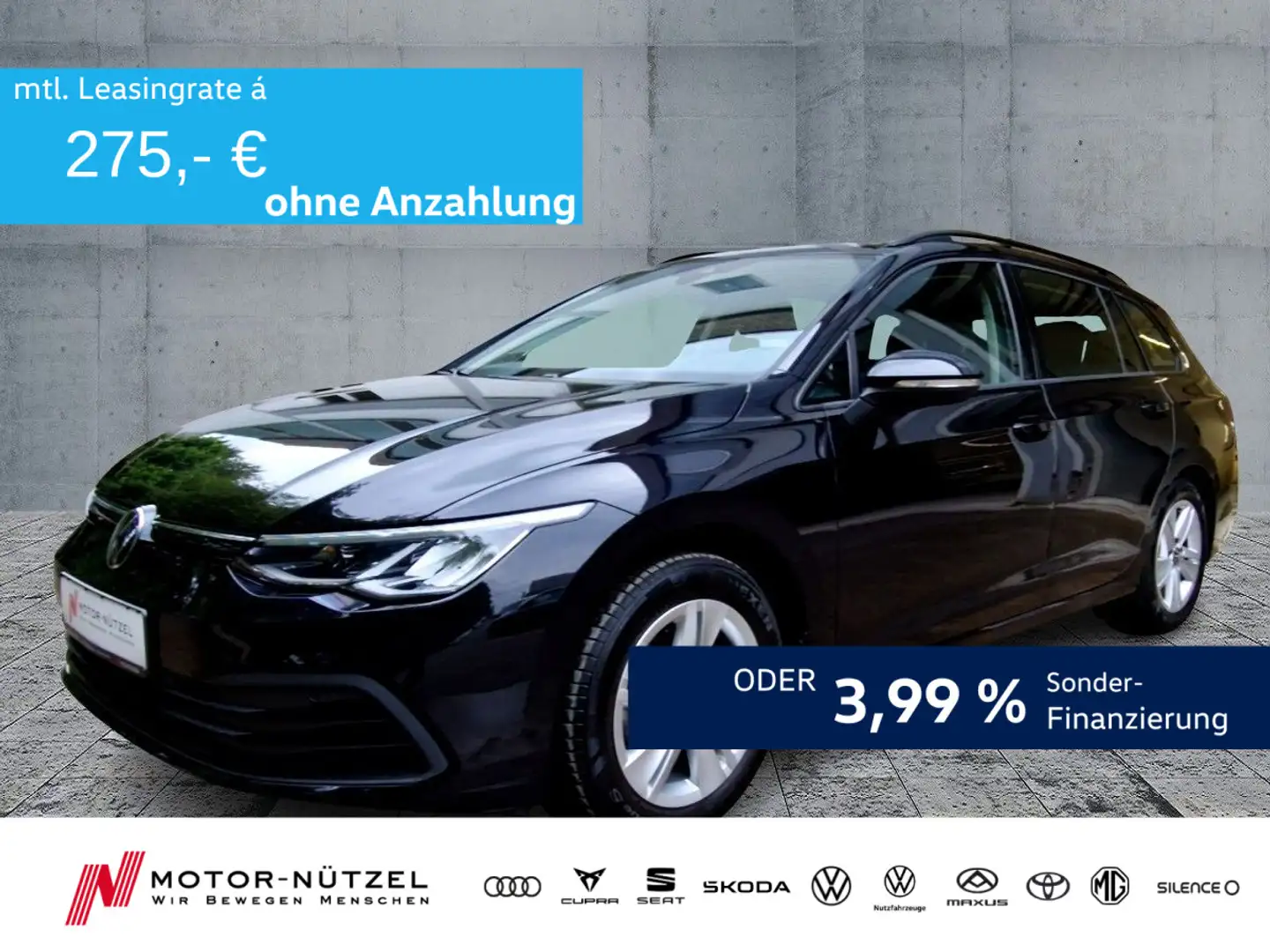 Volkswagen Golf Variant Golf VIII Variant 1.0 TSI LIFE LED+NAVI+ACC+SHZ Schwarz - 1