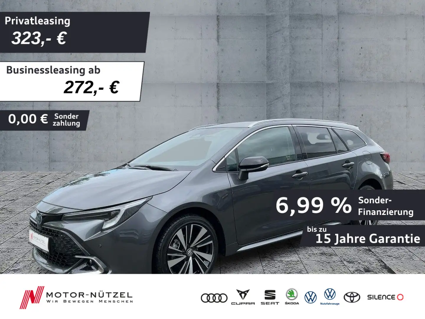 Toyota Corolla TS 1.8 Hybrid TEAMPLAYER LED+NAV+ACC+SHZ Grigio - 1