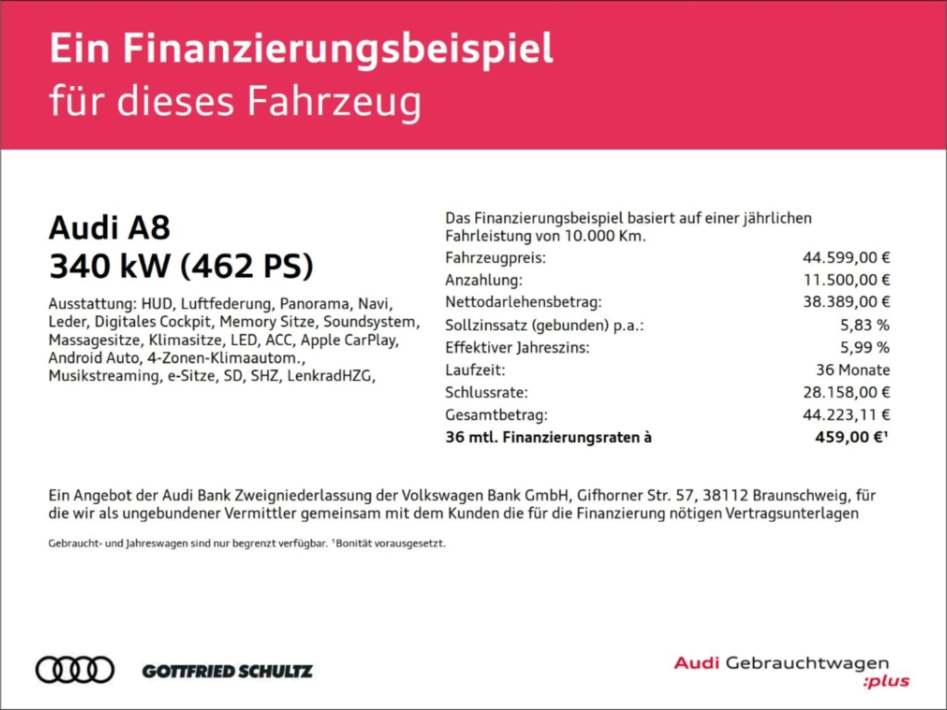 Audi A8 60 TFSI E QUATTRO ACC HEADUP PANO B&O MATRIX SHZ — photo 2