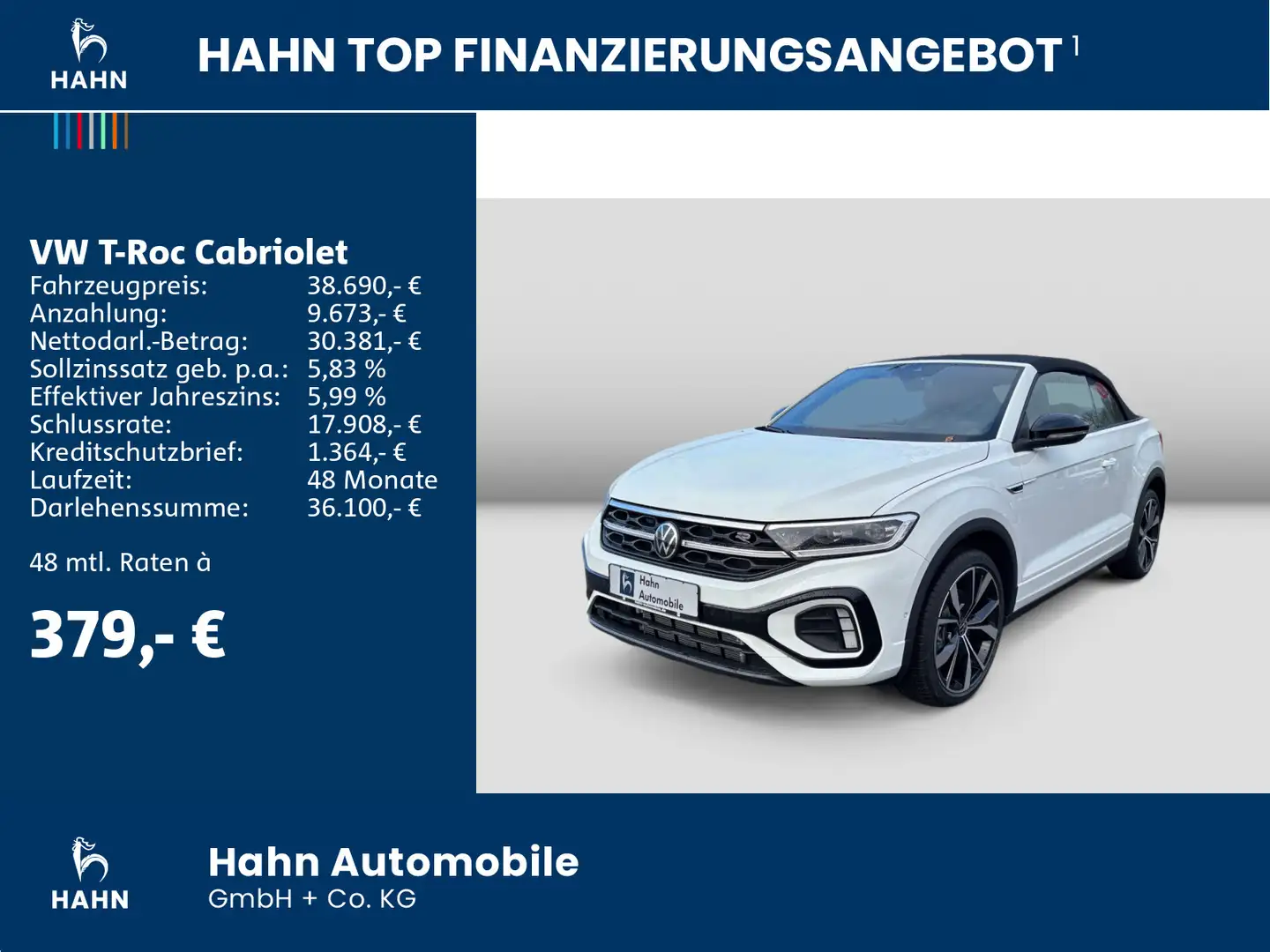 Volkswagen T-Roc R-Line 1.5 l TSI 110kw ( 150PS ) Weiß - 2