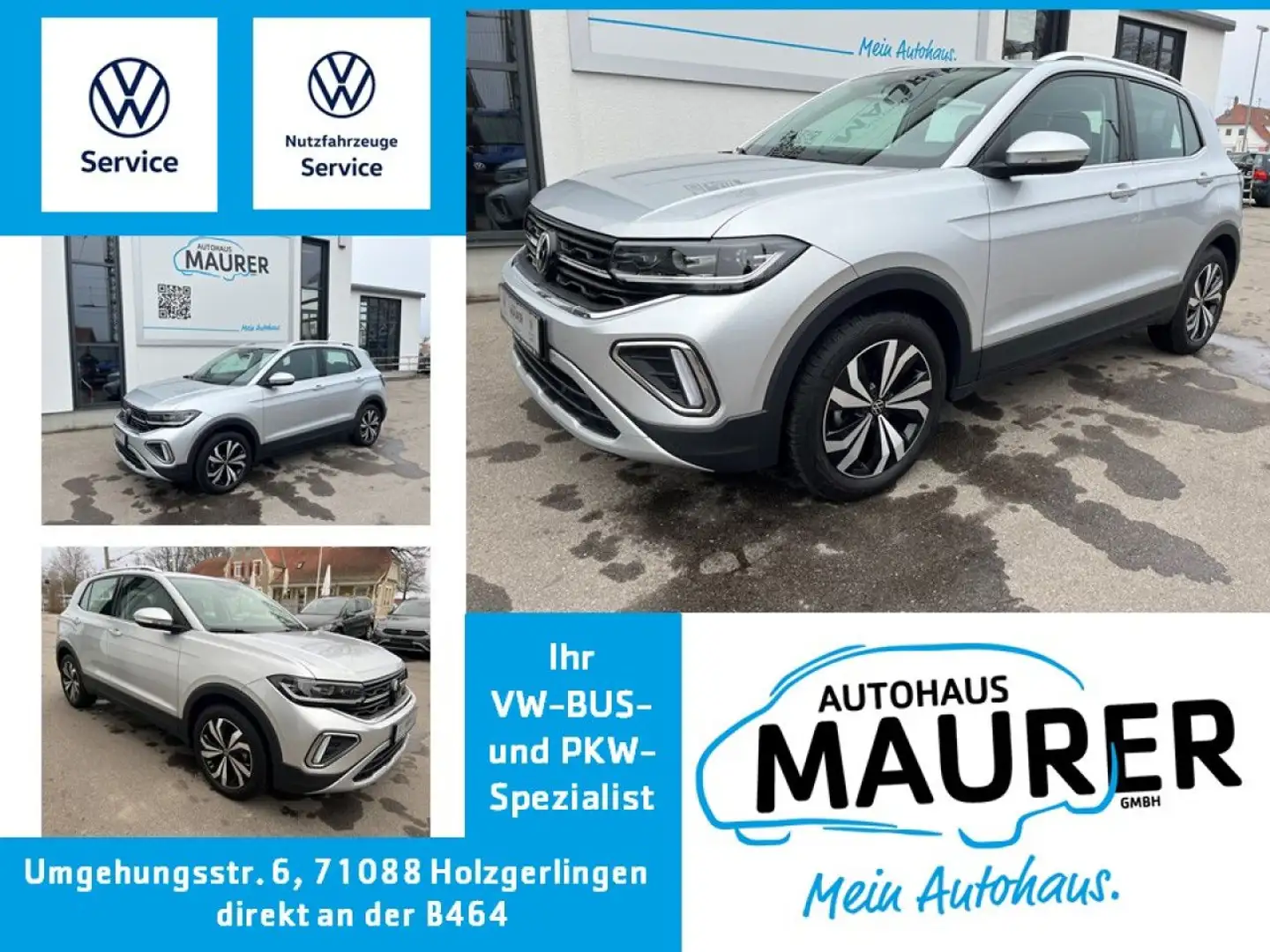 Volkswagen T-Cross Style 1,5 TSI DSG Matrix ACC Kamera App Silber - 1