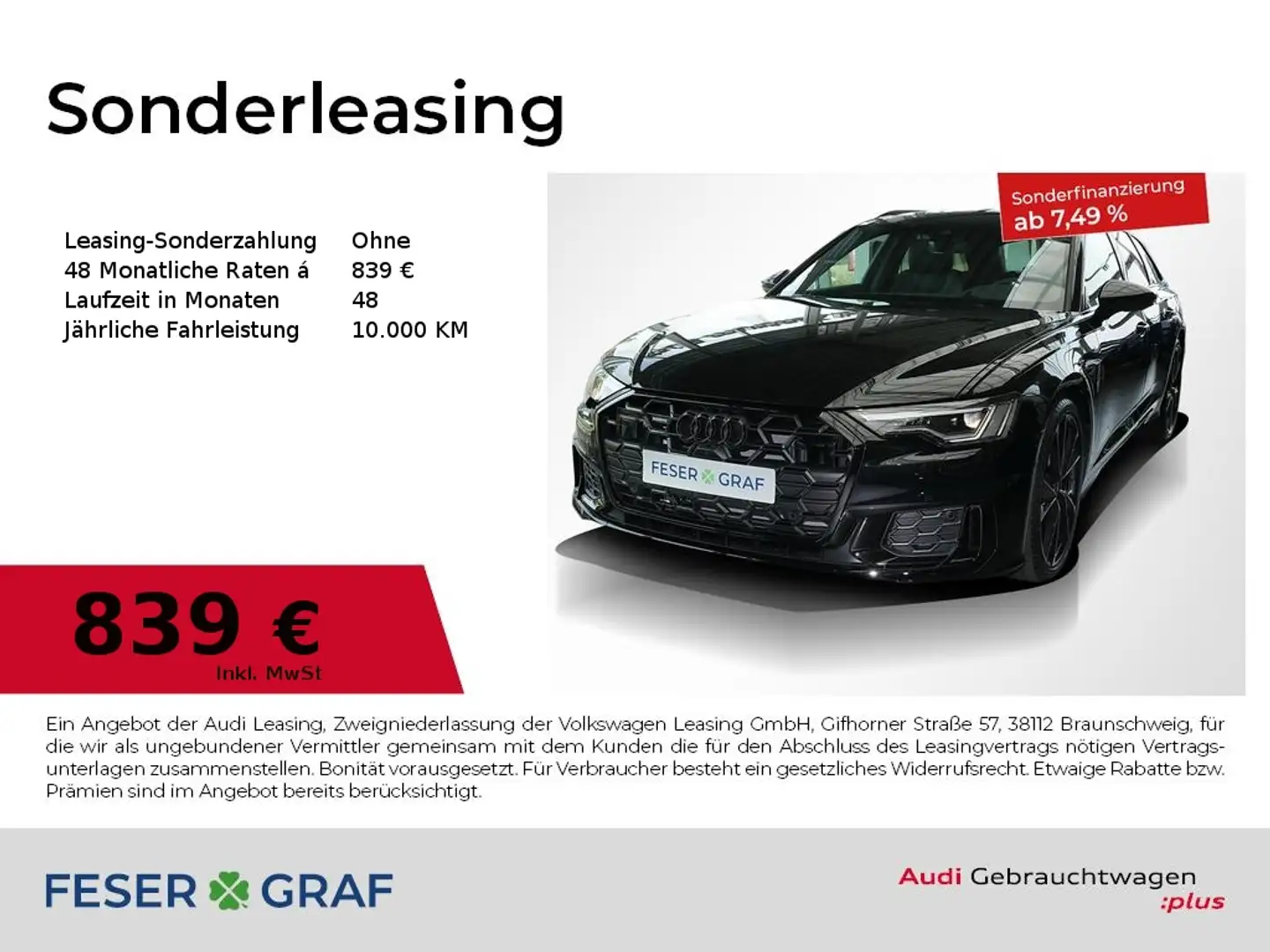 Audi A6 Avant S line 50 TDI quattro LED ACC AHK Pano Schwarz - 1
