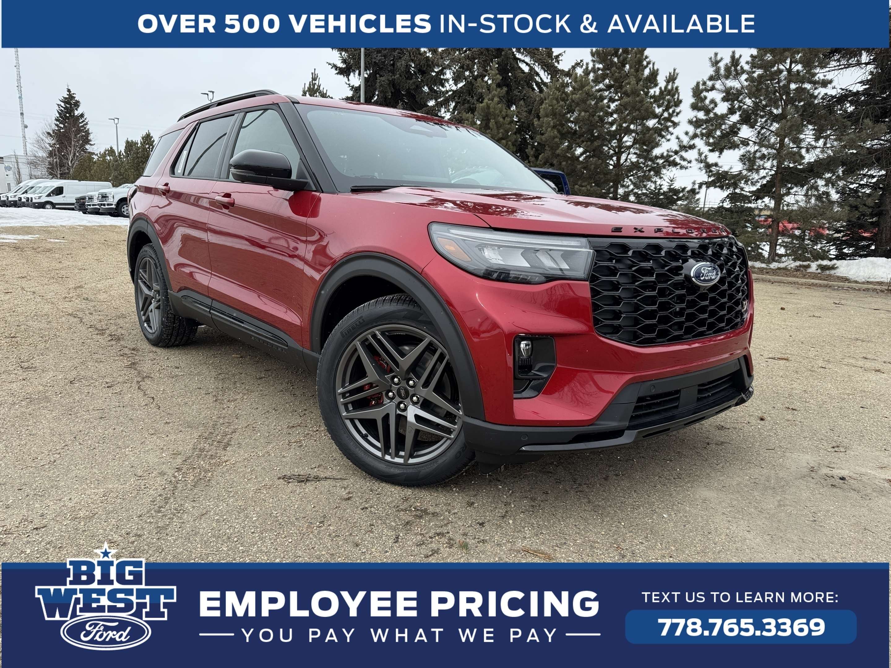 Red 2026 Ford Explorer SUV / Crossover All-Wheel Drive Automatic