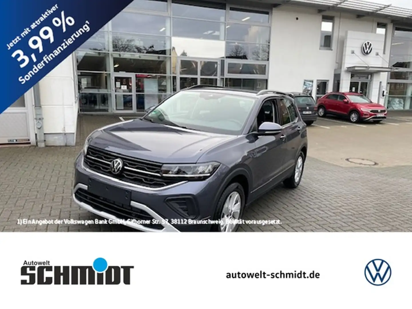 Volkswagen T-Cross 1.0TSi DSG Life AHK ACC AppConnect LED Sitzheiz... Grau - 1