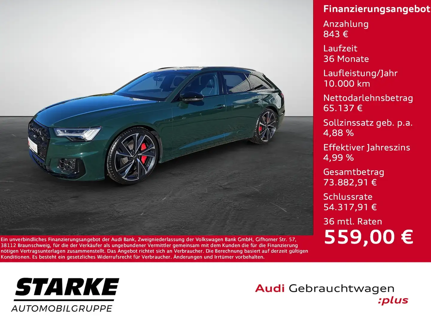 Audi S6 Avant TDI tiptronic quattro NaviPlus Matrix AHK... Grün - 1