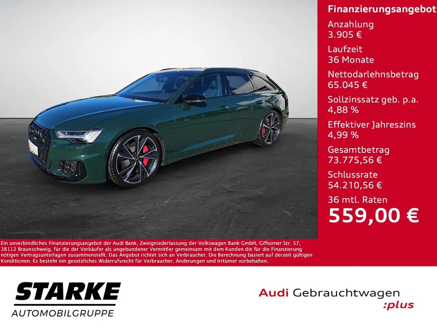 Audi S6 Avant TDI tiptronic quattro NaviPlus Matrix AHK... Grün - 1