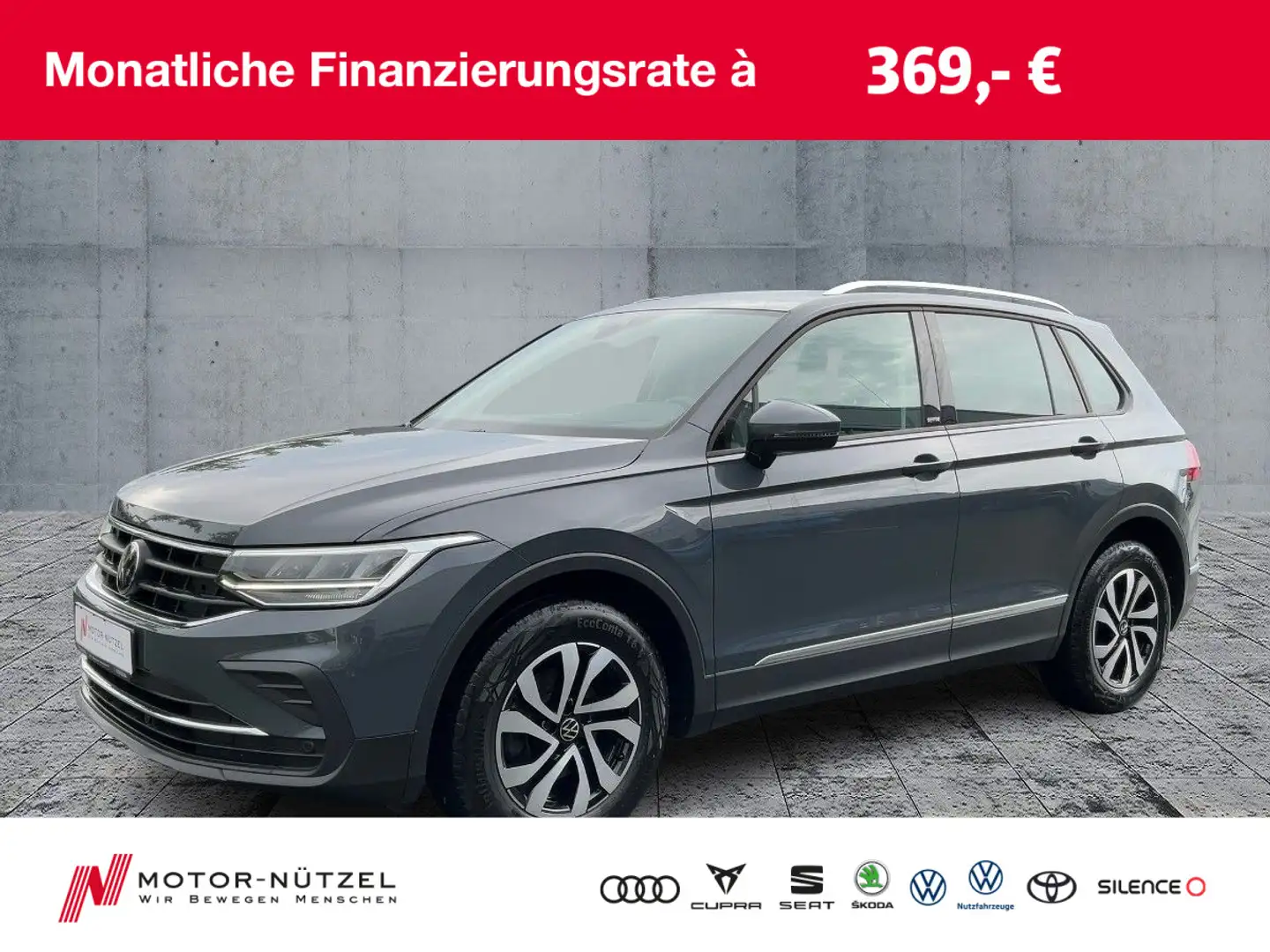 Volkswagen Tiguan 1.5 TSI ACTIVE 5JG+LED+ACC+NAVI+SHZ+2xPDC Grijs - 1