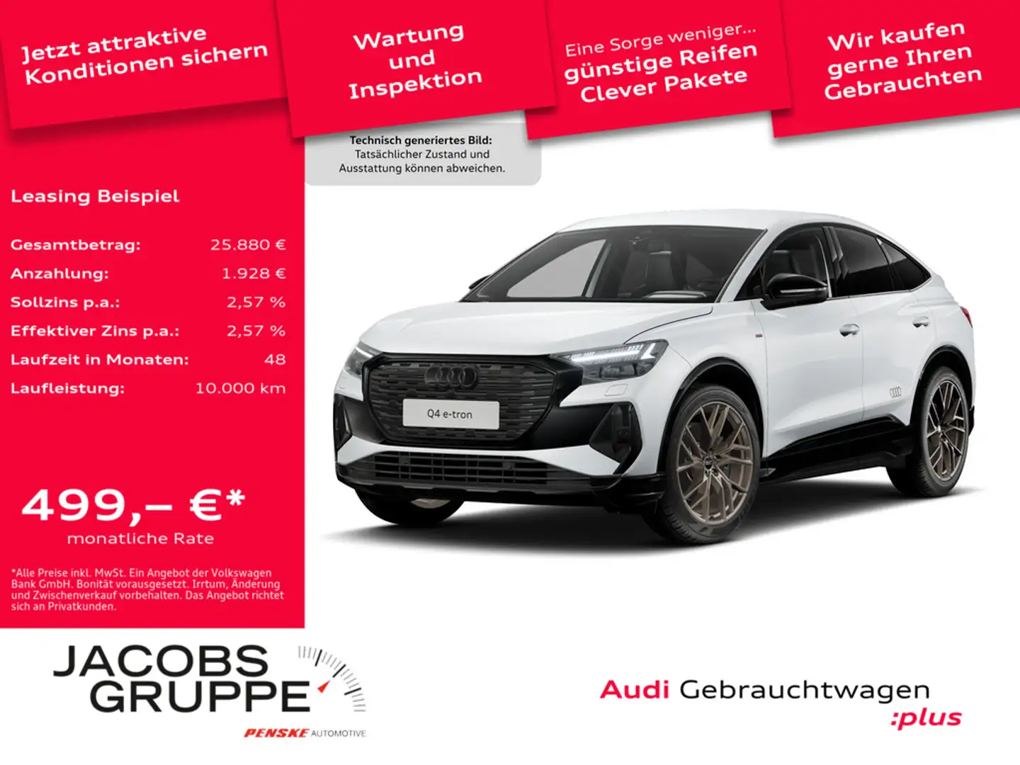 Audi Q4 e-tron Weiß - 1