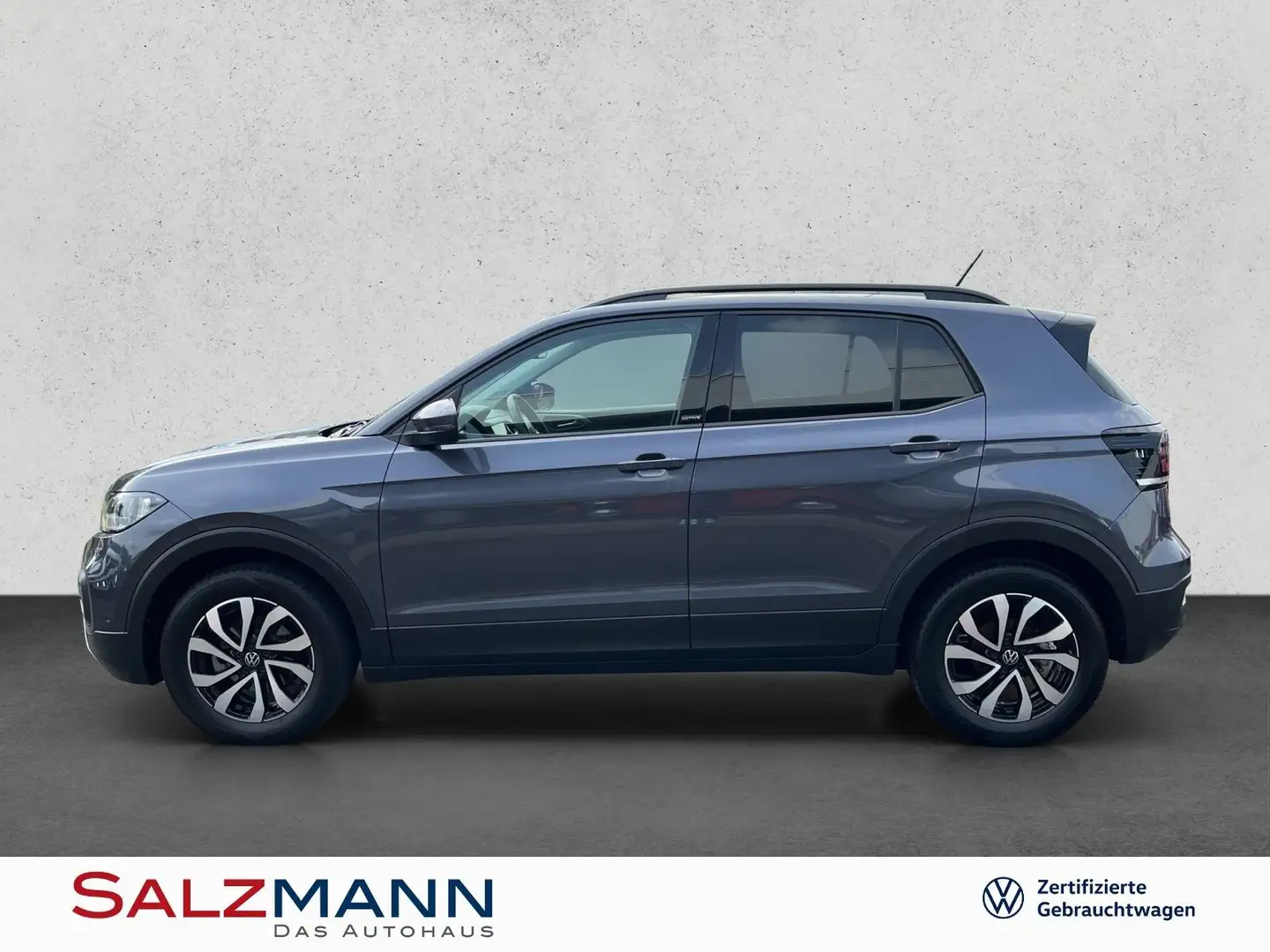 Volkswagen T-Cross 1.0 TSI Active, Navi, AHK, Kamera, ACC K Grijs - 2