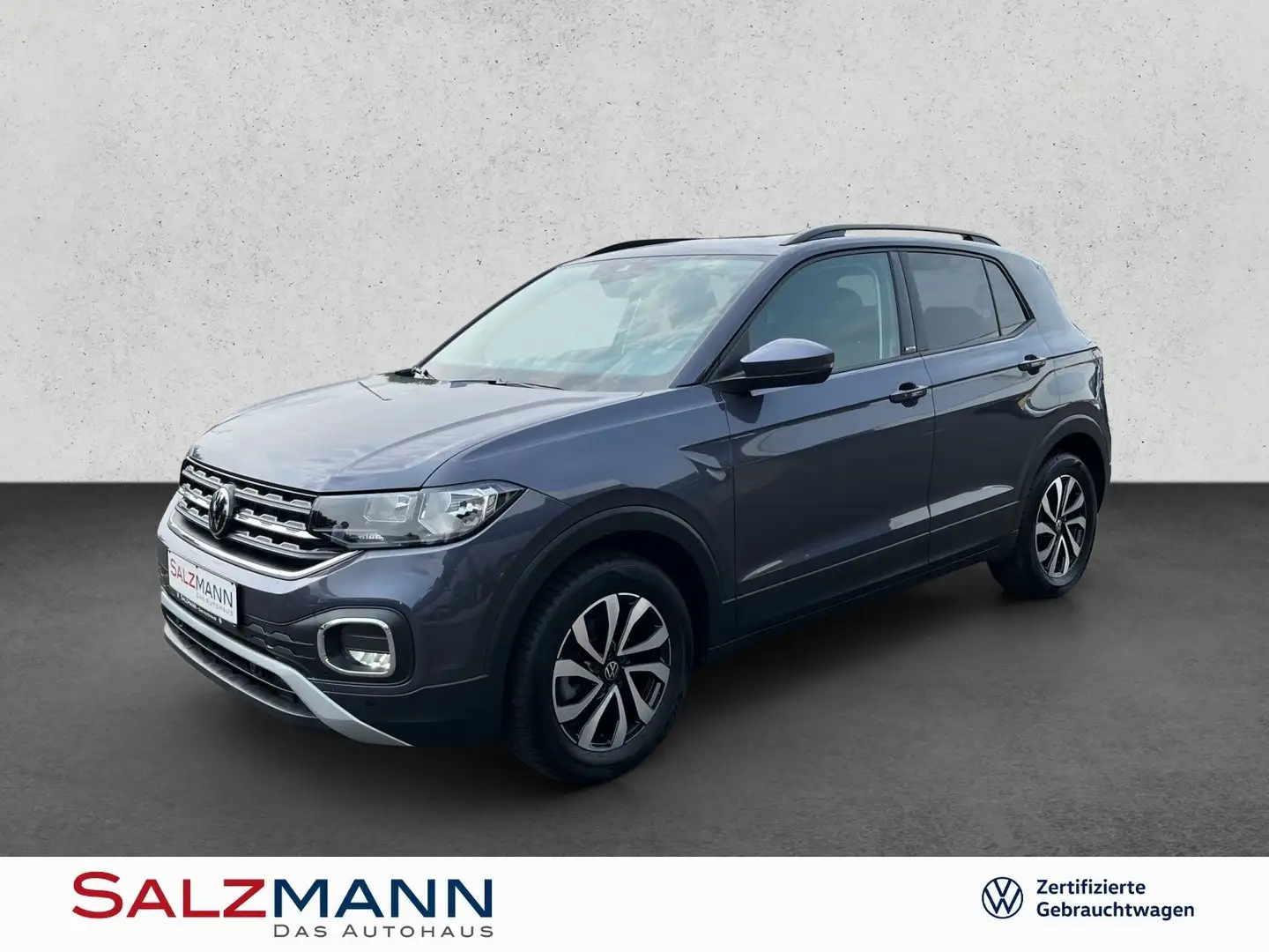 Volkswagen T-Cross 1.0 TSI Active, Navi, AHK, Kamera, ACC K Grijs - 1
