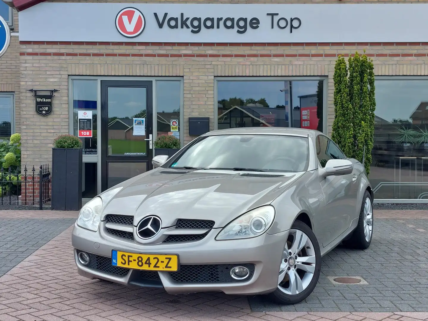 Mercedes-Benz SLK 200 K. | Cruise | Leder | All-in prijs Grijs - 1