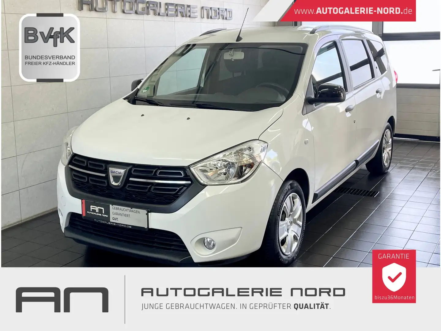 Dacia Lodgy Comfort+Klima+AHK+MFL+PDC Weiß - 1