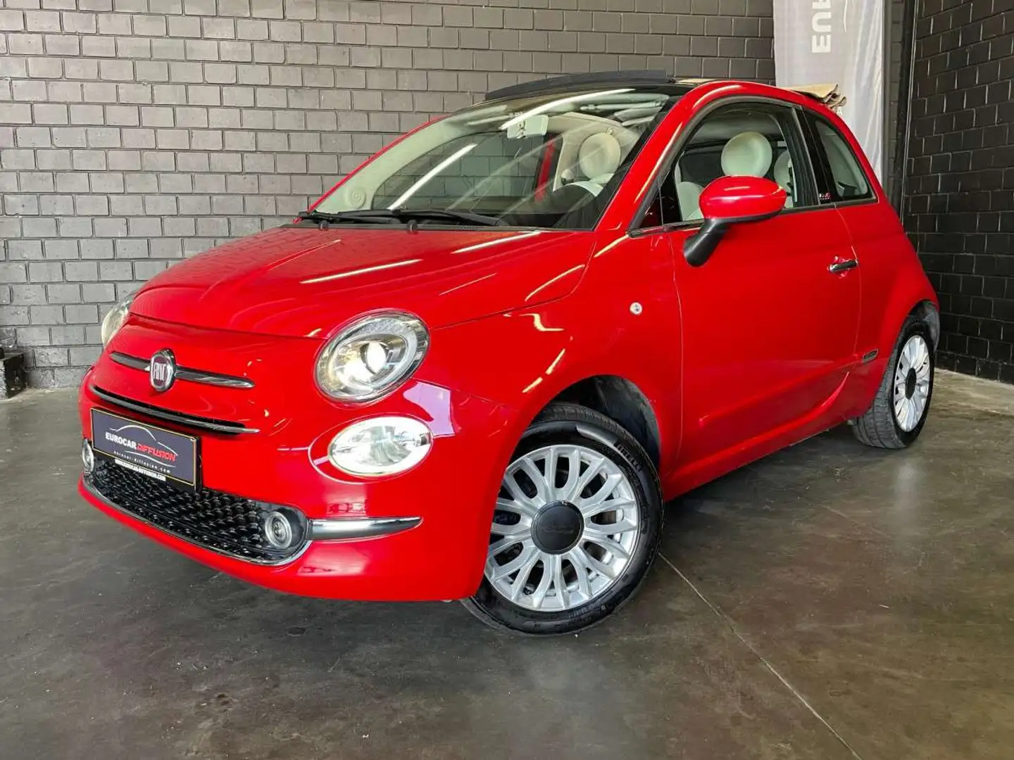 Fiat 500C Cabriolet Lounge 1.2 70CV Rouge - 1