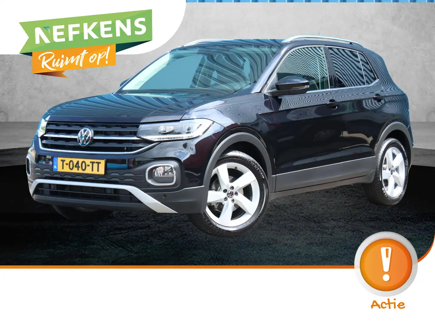 Volkswagen T-Cross 1.5 150PK TSI R-Line | AppleCarPlay/AndroidAuto | Zwart - 1