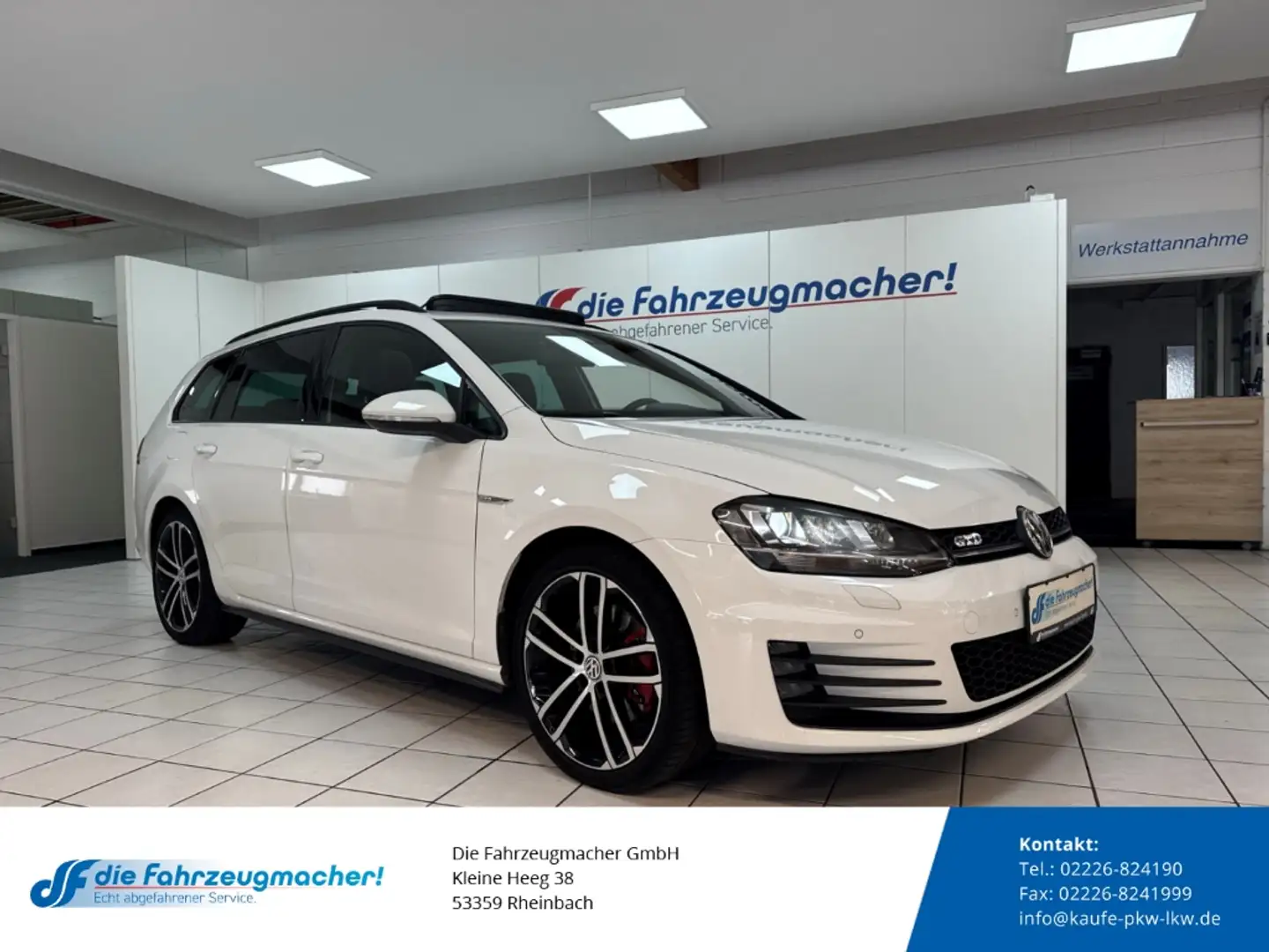 Volkswagen Golf VII GTD DSG 2.0TDI Pano AHK Leder Soundsystem Weiß - 1