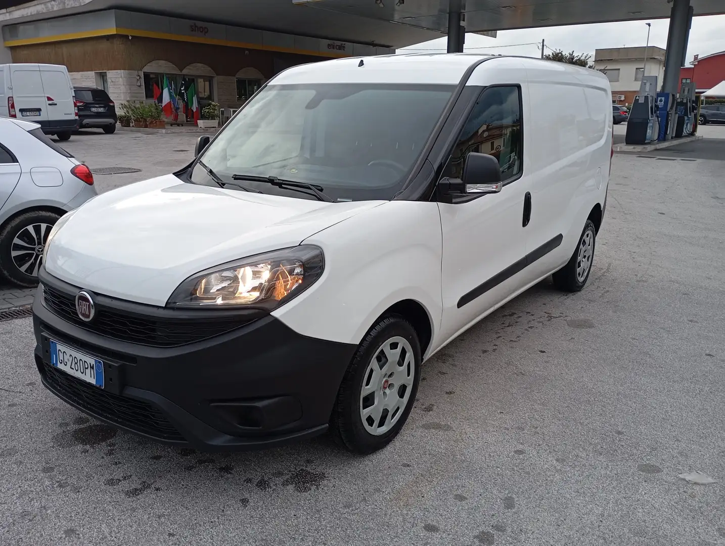 Fiat Doblo MAXI3POSTI14 tjet 120cv benzmet 10/21 cruise contr Wit - 1
