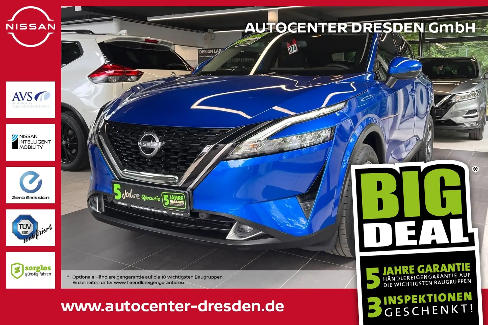 Nissan Qashqai 1.3 DIG-T MHEV N-Connecta AHK Kam ACC Blau - 1