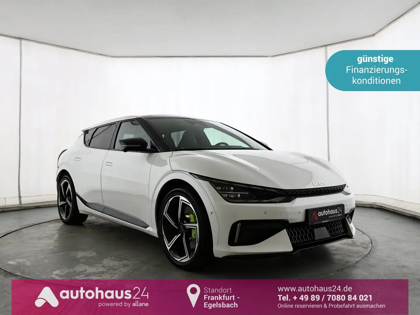 Kia EV6 Elektro 4WD|GT|Navi|HUD|360° Weiß - 1