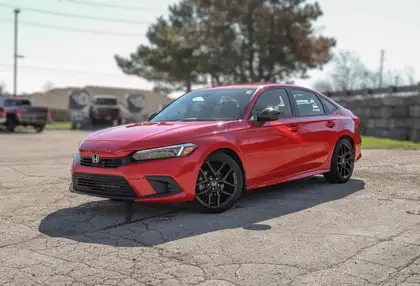 Red 2024 Honda Civic Sport FWD Sedan Front-Wheel Drive Continuously Variable Transmission