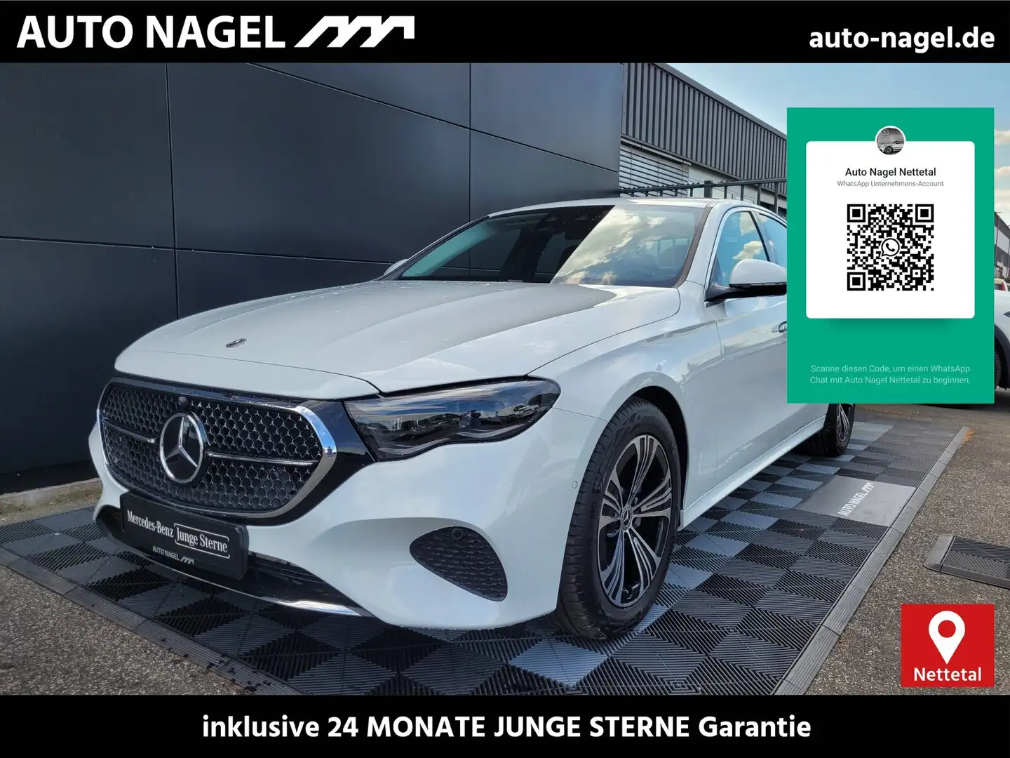 Mercedes-Benz E 220 E 220 d 4MATIC Avantgarde Plus+ Fahrassistenz Weiß - 1