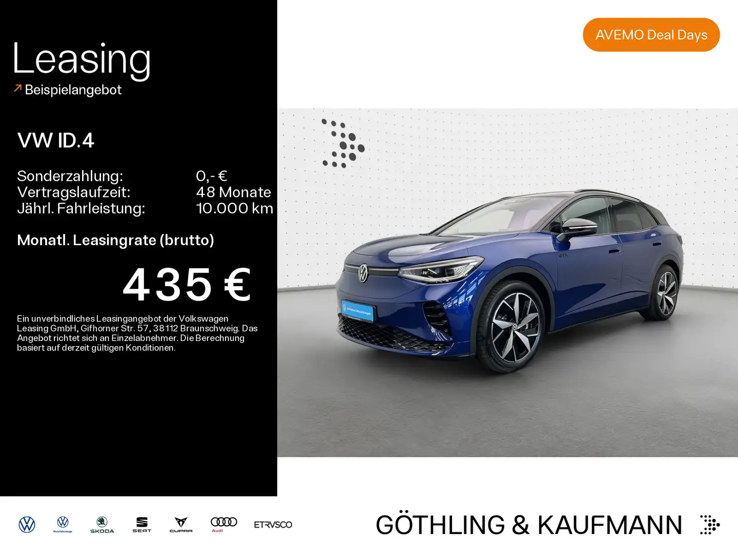 Volkswagen ID.4 GTX 4M Wärmepumpe*Sportpaket*HUD*H&K*Komfor Blau - 1