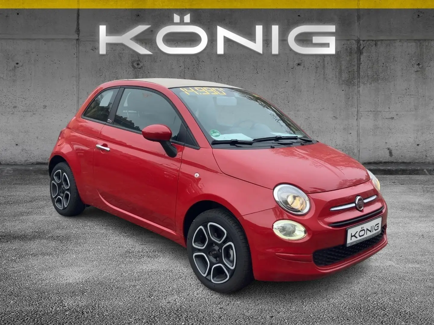 Fiat 500C Cabrio Club 1.0 Klima*Tempomat*CarPlay Rouge - 2
