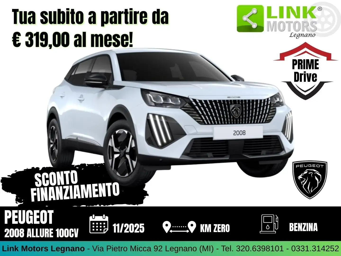 Peugeot 2008 1.2 puretech Allure 100cv Grau - 1