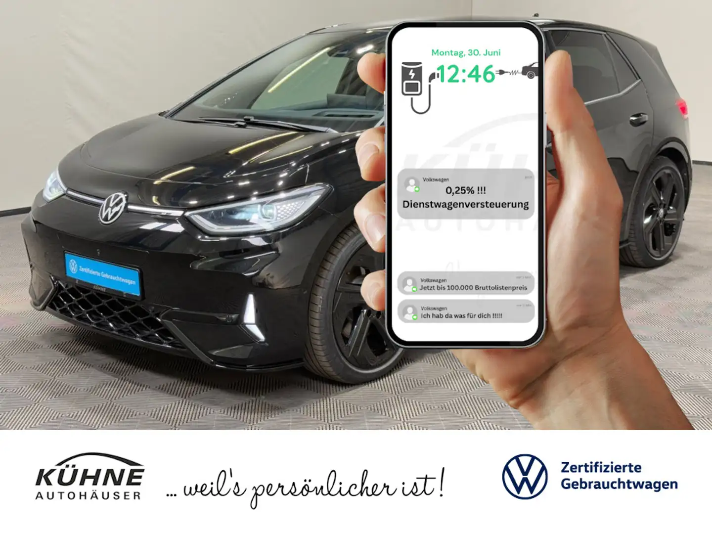 Volkswagen ID.3 GTX Performance | MATRIX NAVI PANO 360° AHK Schwarz - 1