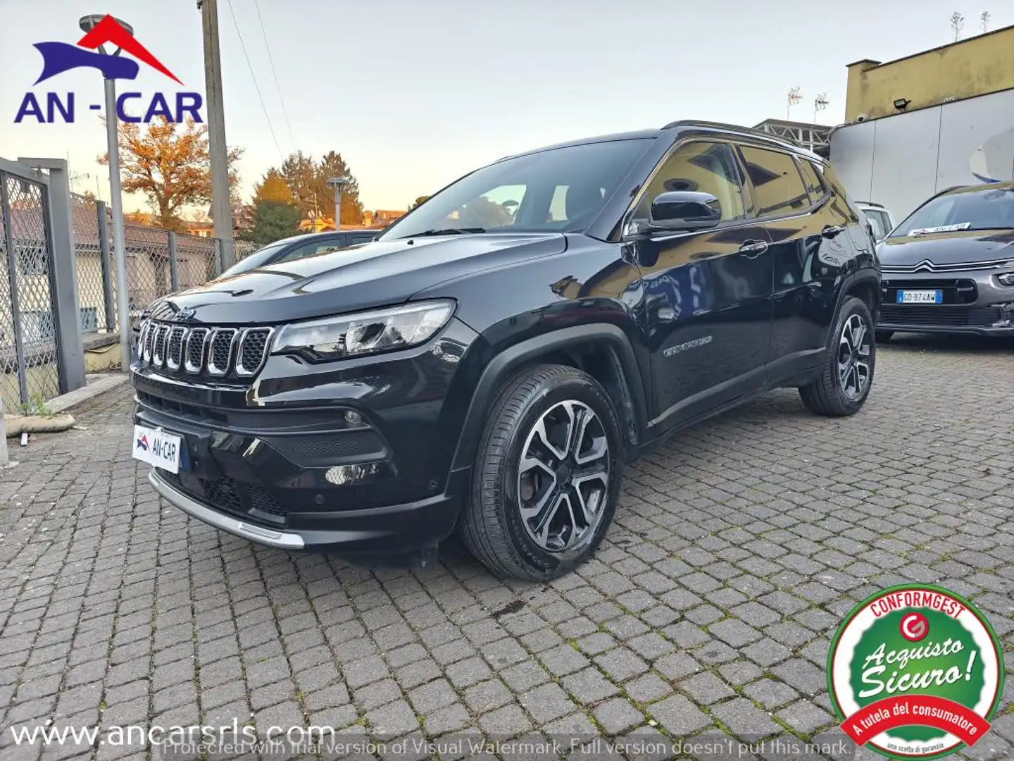 Jeep Compass 1.3 turbo t4 phev Limited 4xe auto - Camera 360 Zwart - 1