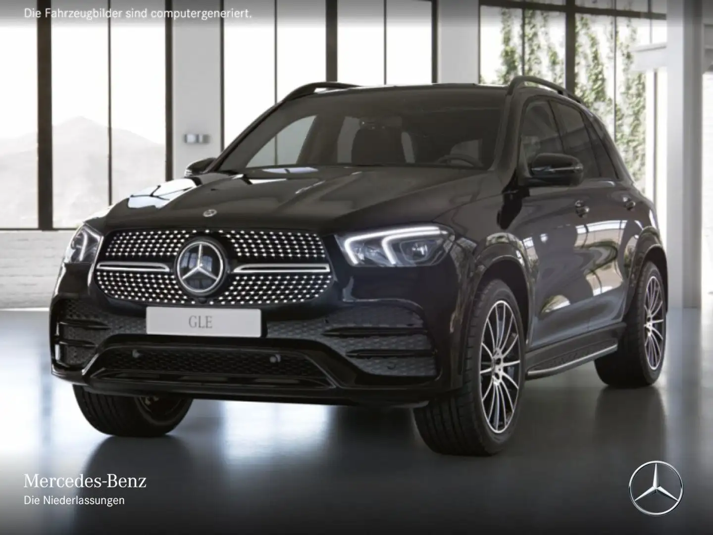 Mercedes-Benz GLE 350 d 4M AMG+NIGHT+PANO+360+MULTIBEAM+21"+SPUR Schwarz - 2