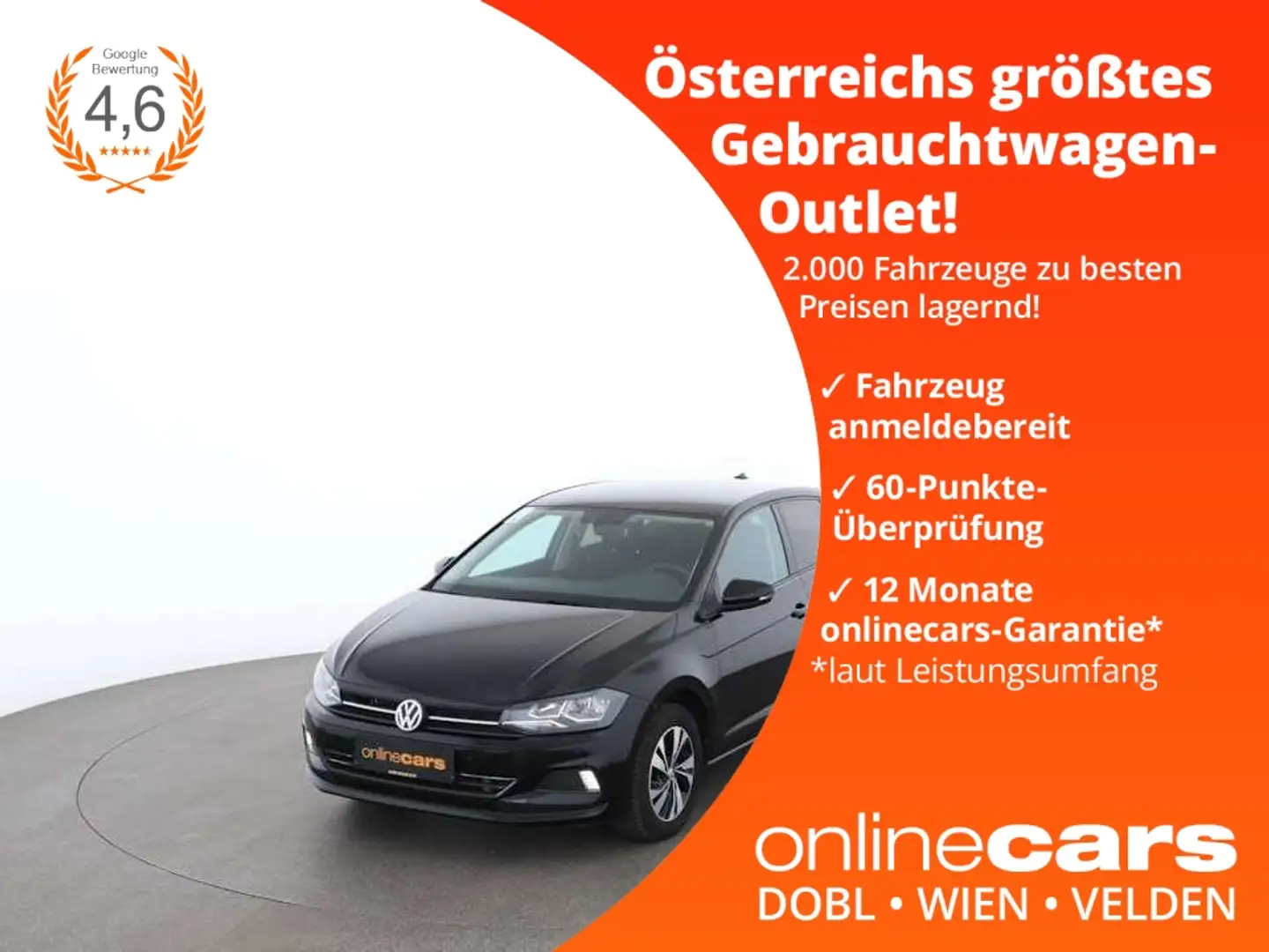 Volkswagen Polo VI 1.0 TSI Comfortline Aut NAVI SITZHZG PDC Siyah - 1