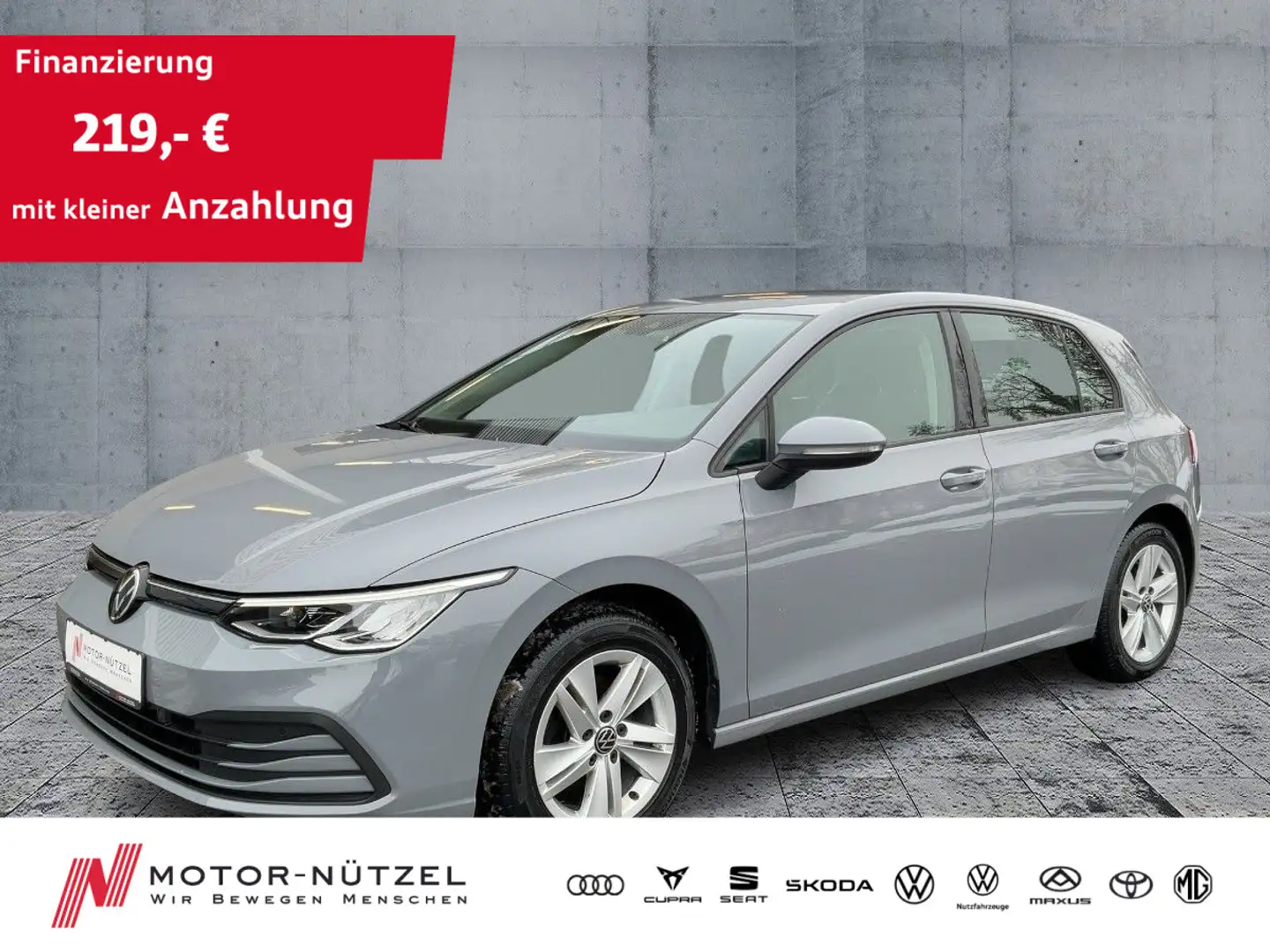 Volkswagen Golf VII 1.0 TSI LIFE LED+NAV+ACC+SHZ+RFK+DAB+VC Grau - 1