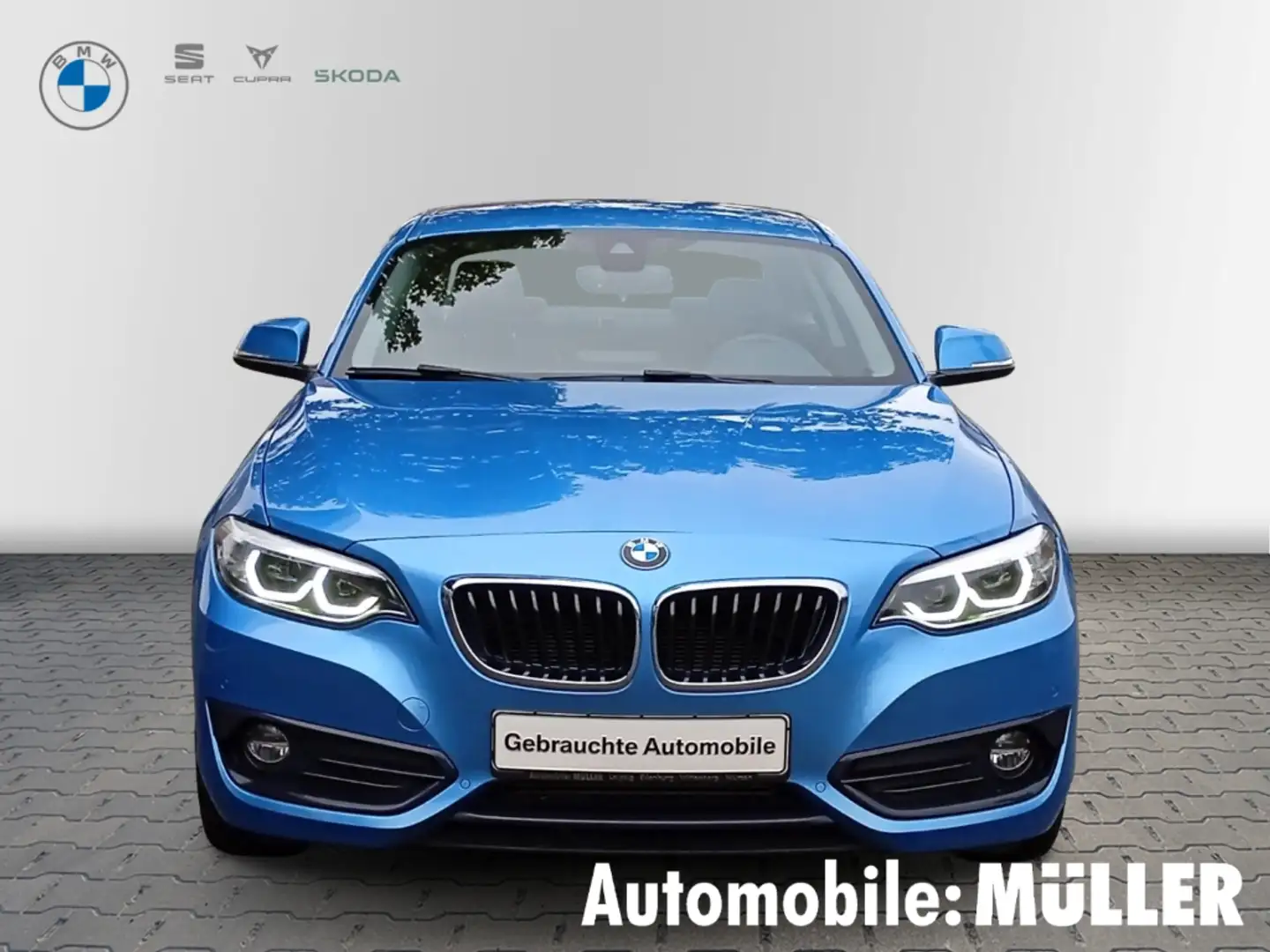 BMW 225 d Coupe Sport Line AHK+EL.AUSSENSPIEGEL+NAVI+LED+M Blau - 2