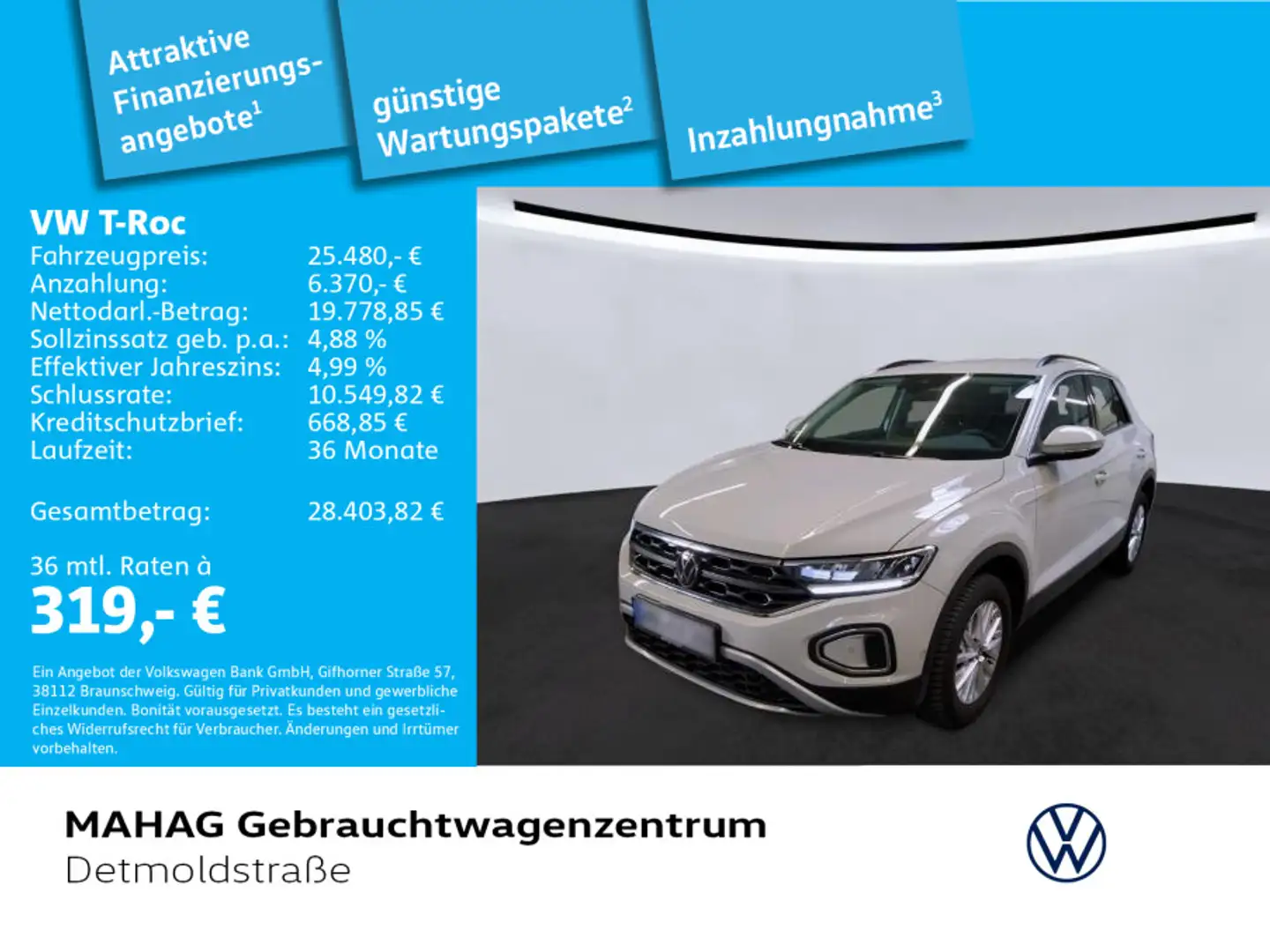 Volkswagen T-Roc T-ROC 1.5 TSI LIFE AppConnect LED DigitalCockpit Grau - 1