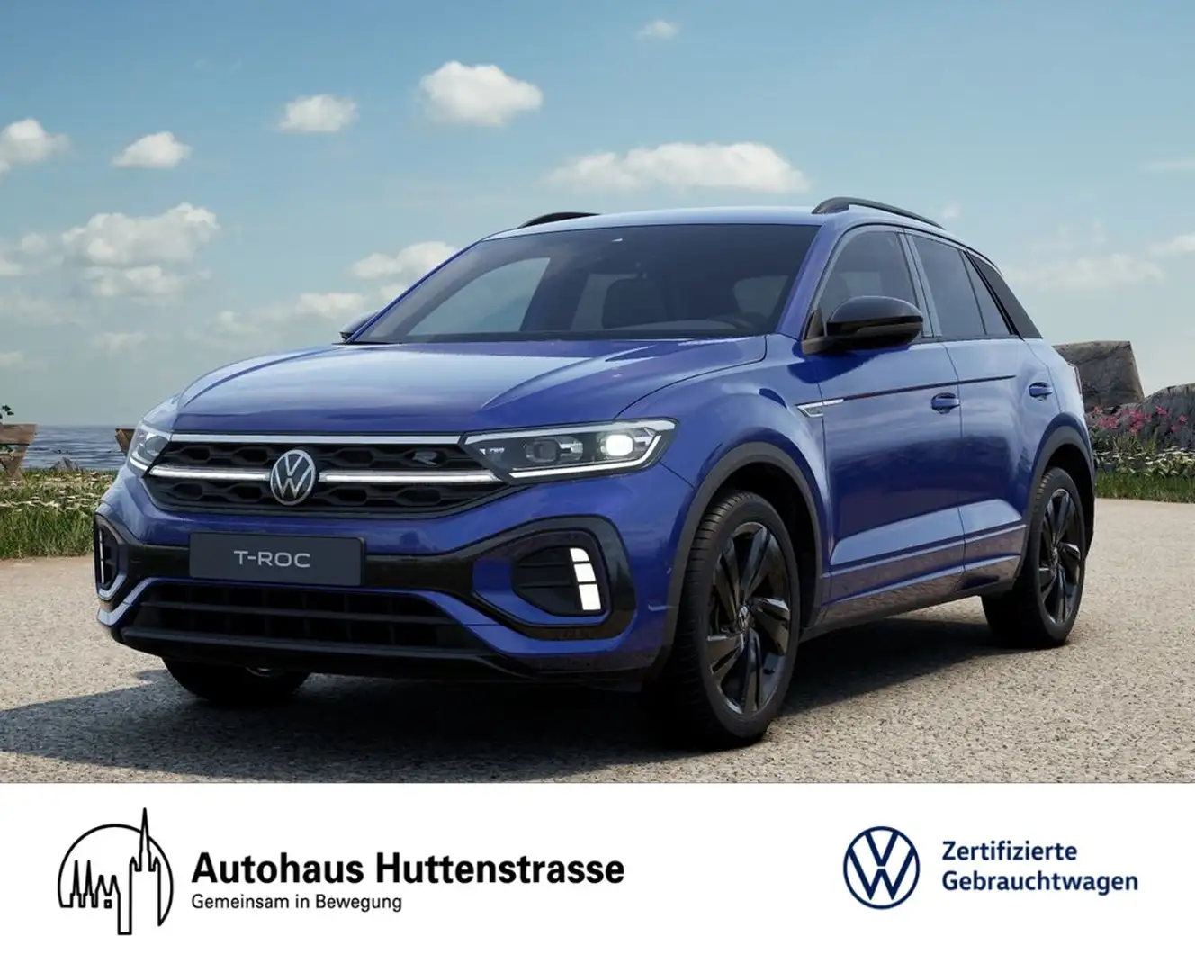 Volkswagen T-Roc 1.5 TSI DSG R-Line MATRIX KAMERA AHK 18" Blau - 1