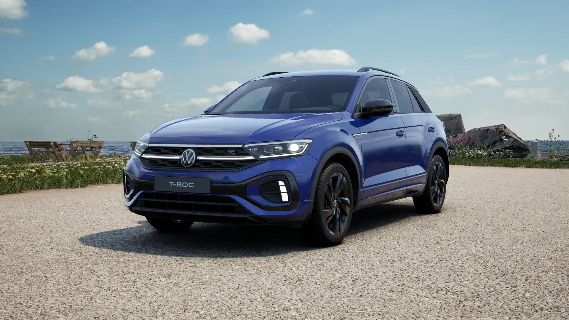 Volkswagen T-Roc 1.5 TSI DSG R-Line MATRIX KAMERA AHK 18" Blau - 2