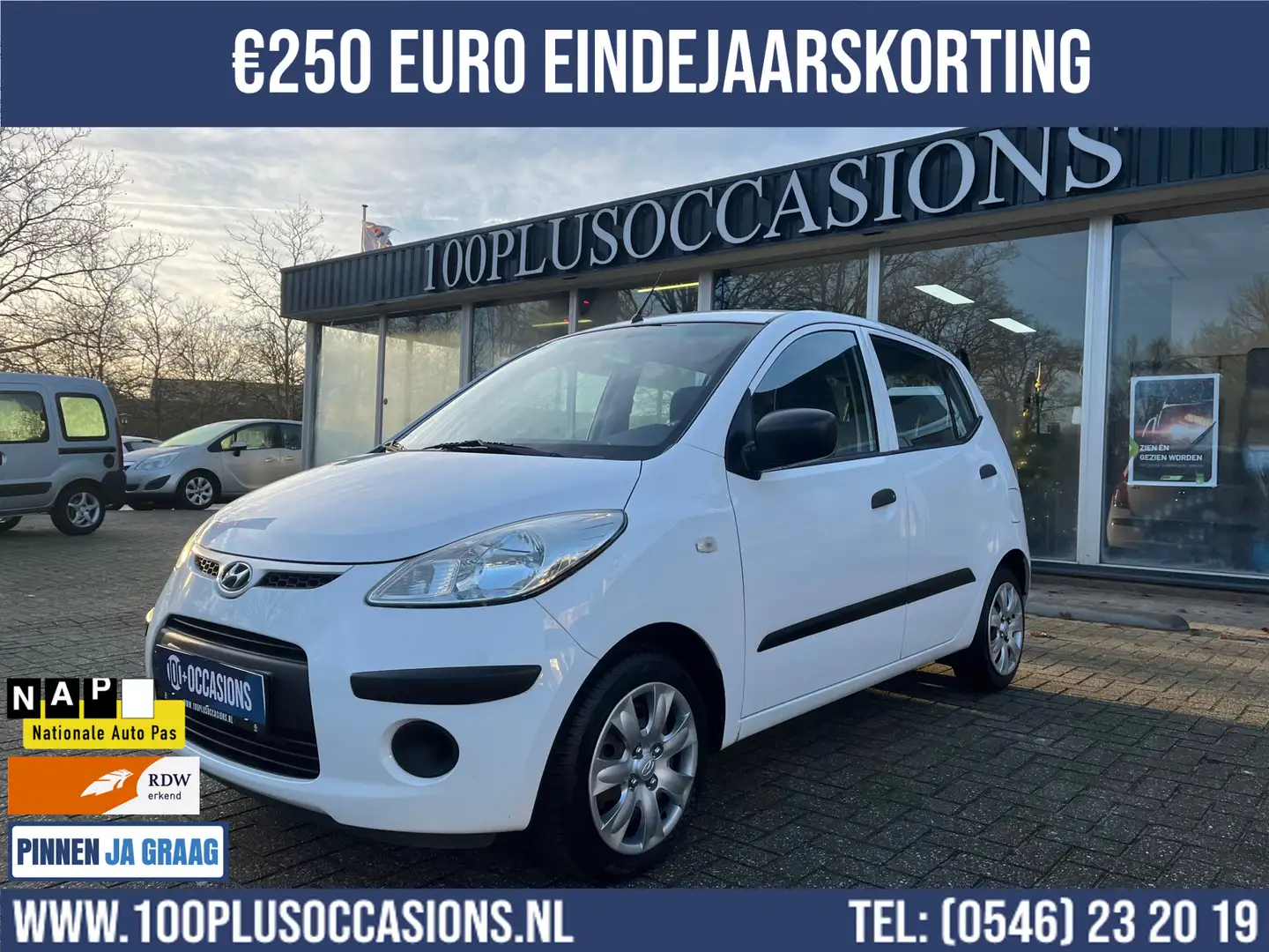 Hyundai i10 1.1 Dynamic | Nwe apk | Technische controle | Goed Wit - 1