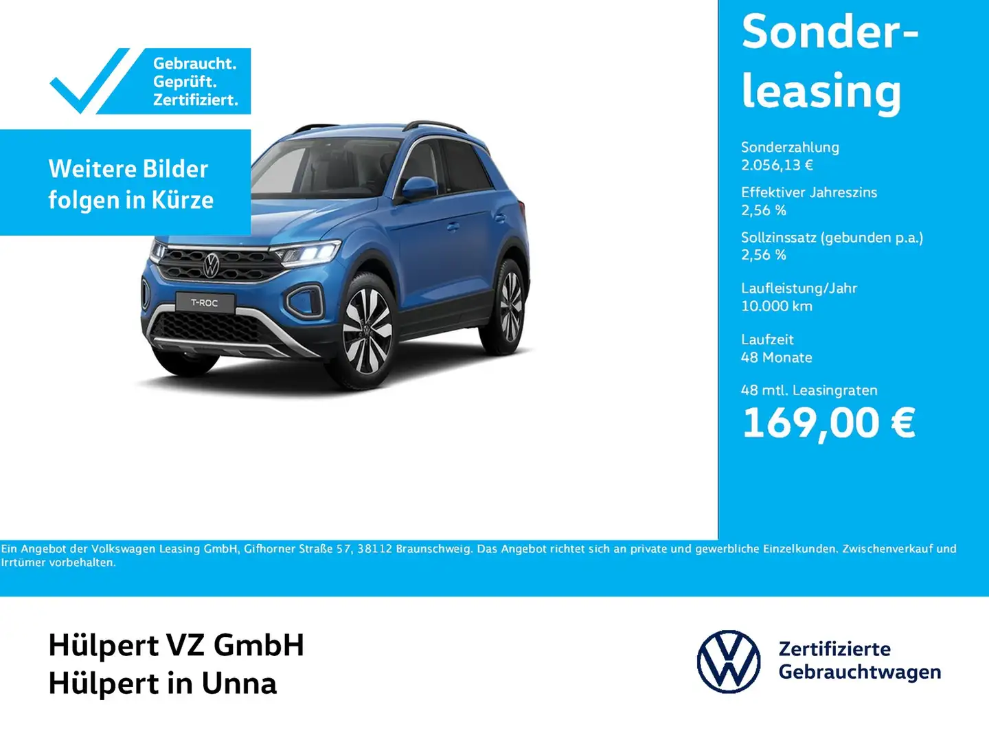 Volkswagen T-Roc 1.5 MOVE LM17 NAVI CARPLAY SITZHEIZUNG Blau - 1