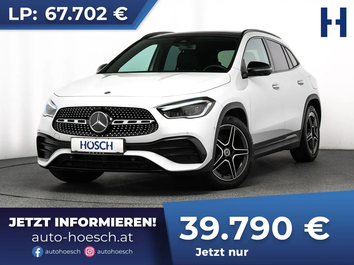 Mercedes-Benz GLA 220 d 4MATIC AMG HEAD-UP PANO AHK STHZG 360° Weiß - 1