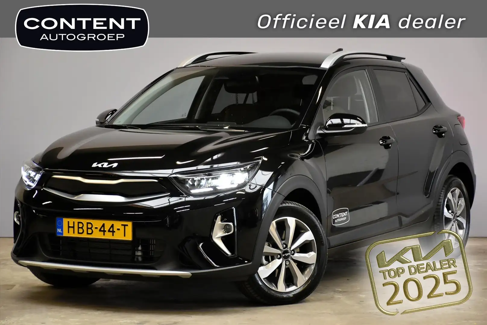 Kia Stonic 1.0 T-GDi MHEV 100pk DCT7 DynamicPlusLine Zwart - 1