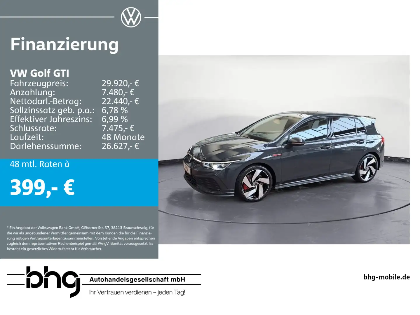 Volkswagen Golf GTI 2.0 TSI DSG *CLUBSPORT* *LED*ACC*BUSINE Grau - 1