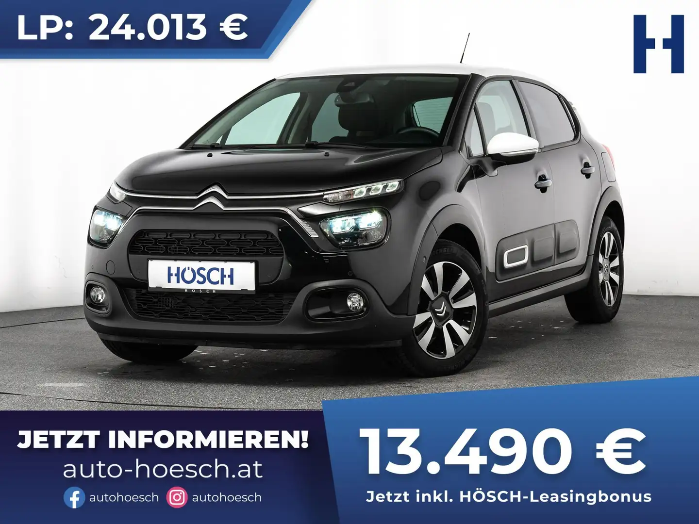 Citroen C3 PureTech 110 Shine KAMERA ASSISTENZ LED WENIG KM Schwarz - 1