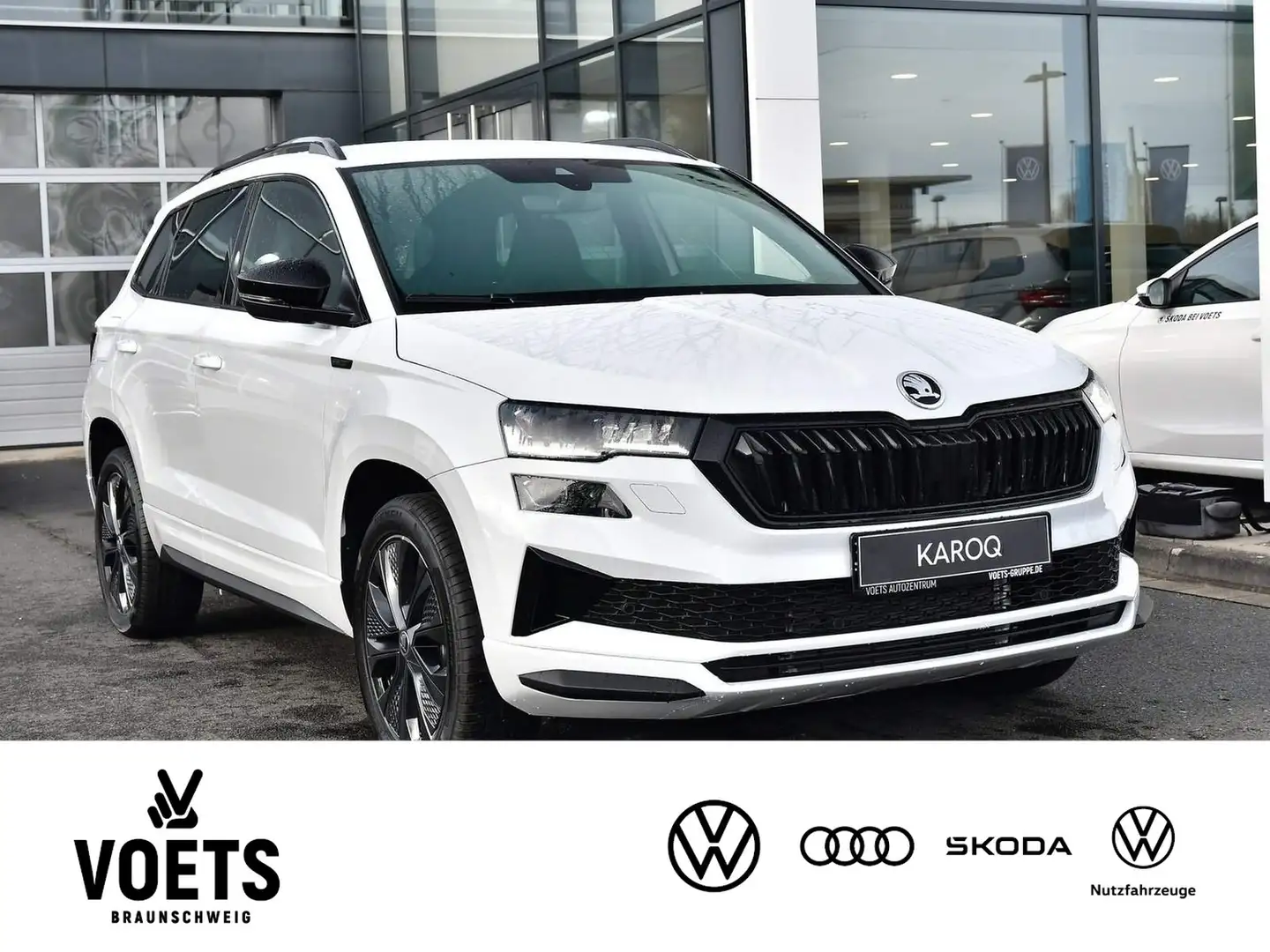 Skoda Karoq Sportline 1.5 TSI DSG NAVI+AHK+MATRIX-LED Weiß - 2