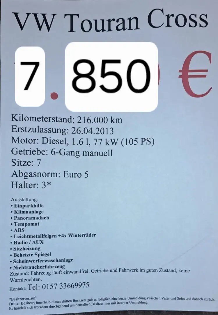 Volkswagen Cross Touran 1.6 TDI DPF - 2