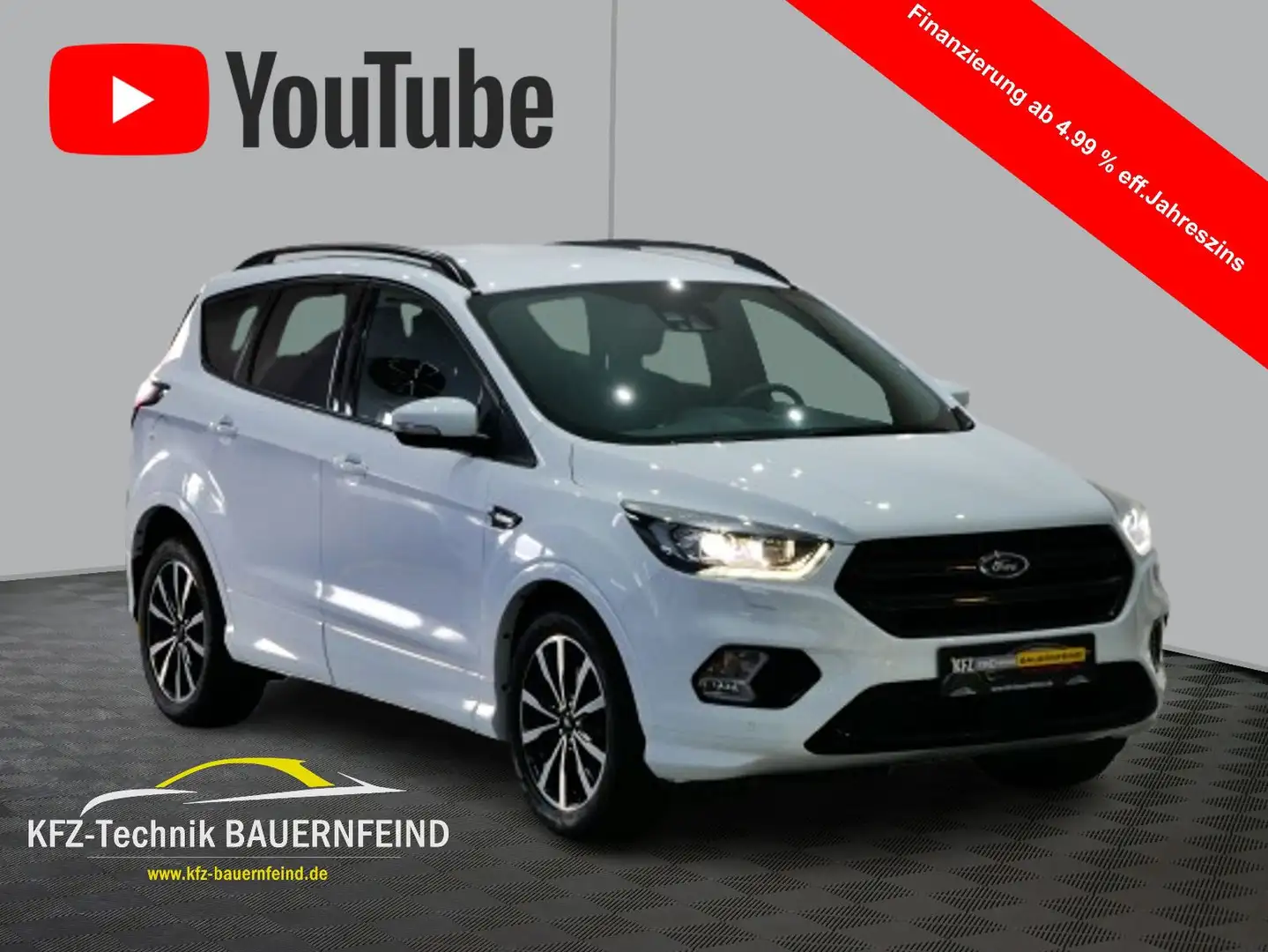 Ford Kuga ST-Line 2.0 EcoBOOST 1. HAND YOU-TUBE Blanc - 1