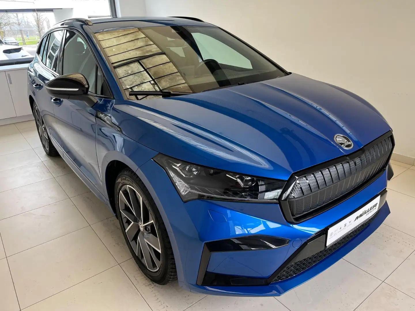 Skoda Enyaq iV 60 Sportline NAVI/KESSY/elekr. Heckkl. Modrá - 2