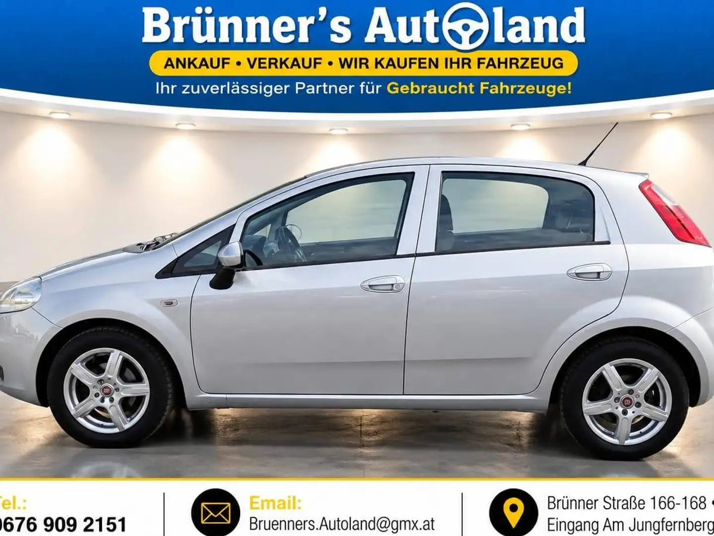 Fiat Grande Punto 1.2 8V Actual 1-Besitz Grau - 2